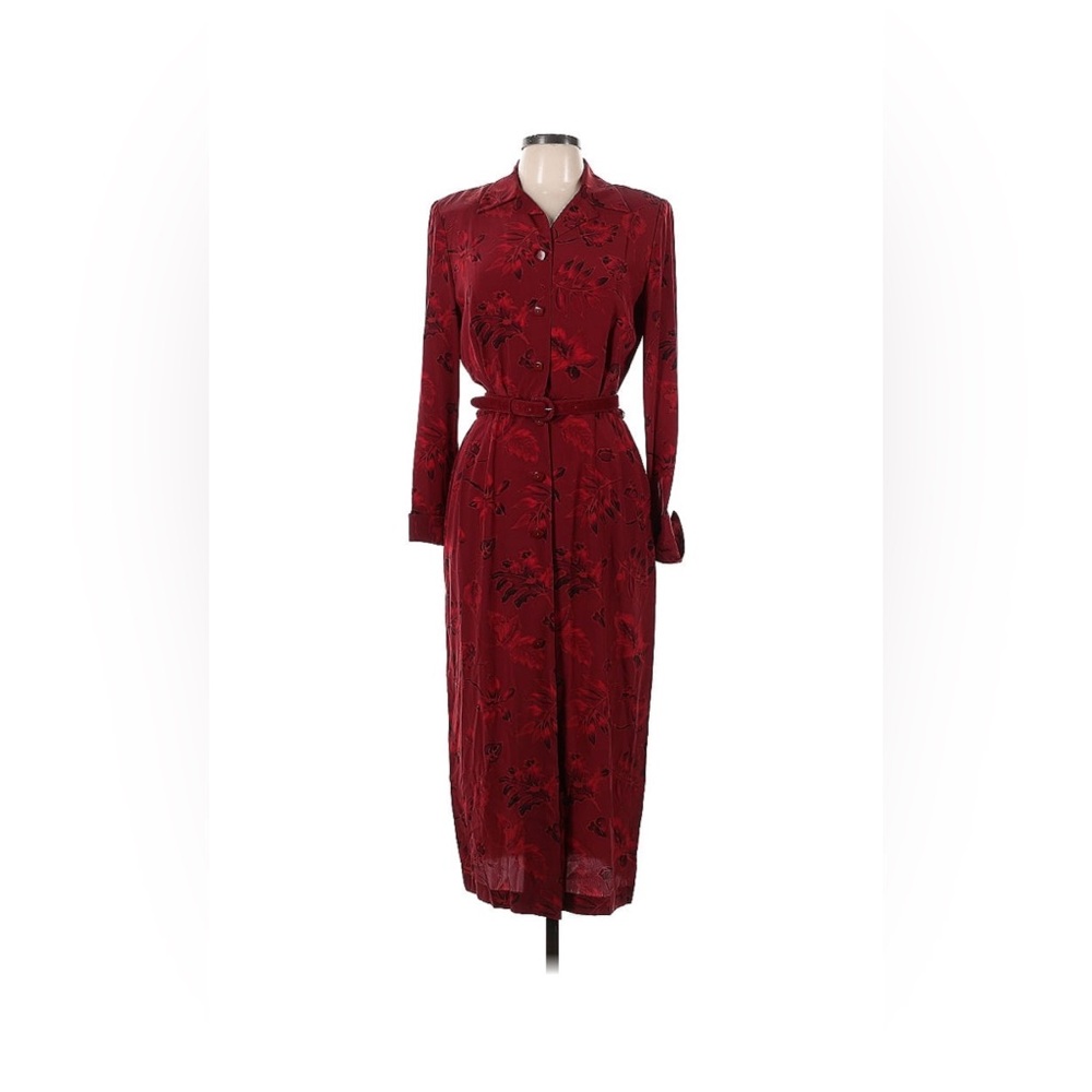 Maggy London Silk Button Down Dress